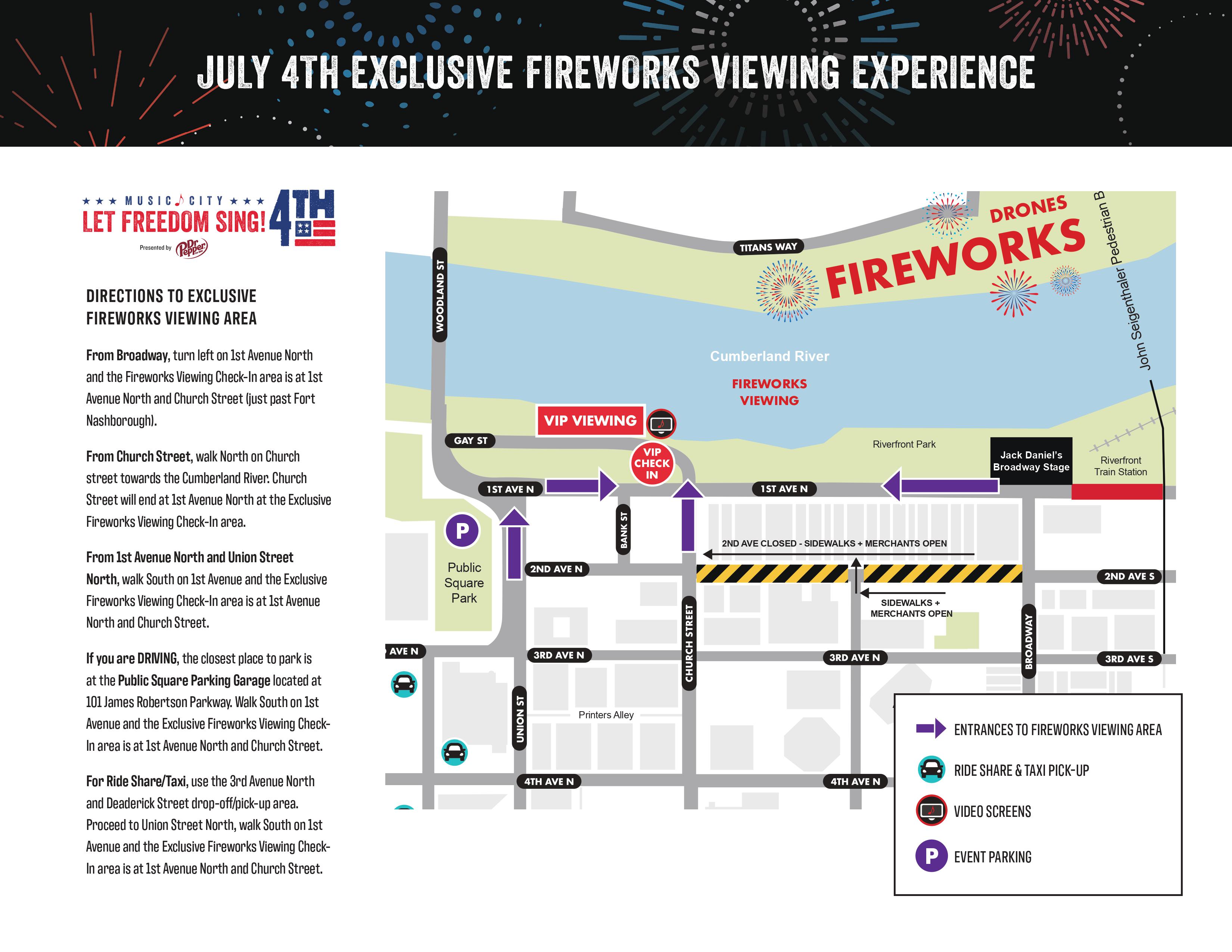 July 4th Exclusive Fireworks Viewing Experience